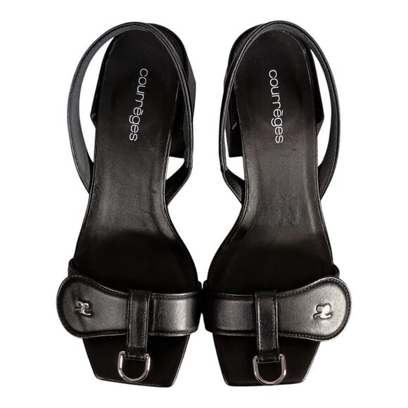 Courrèges Black Women's Sandals - Picture 5 of 10